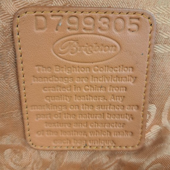 Brighton Cher Croc Embossed Glossy Patent Leather Hobo Bag - Picture 8 of 16